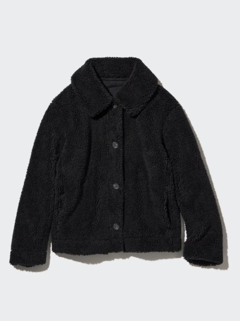 Uniqlo Pile-Lined Fleece Jacket Black Small